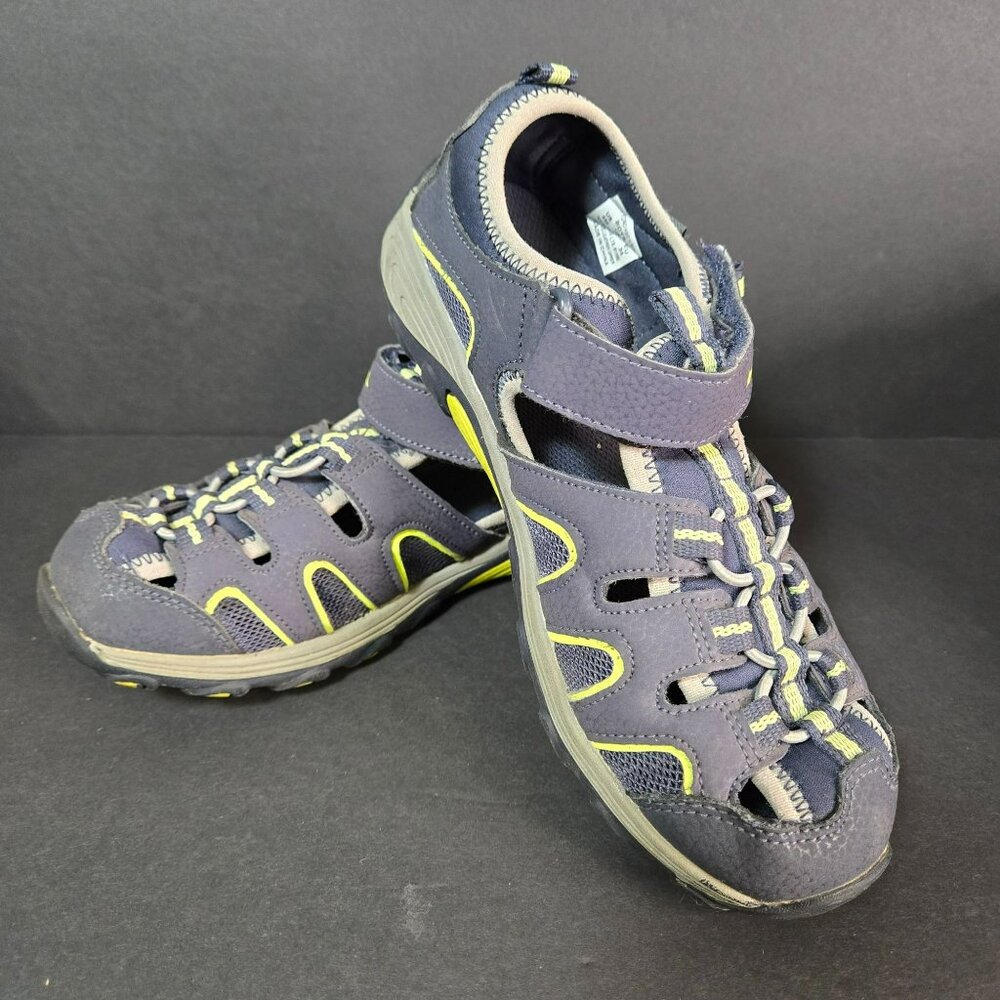 Merrell Boys Hydro H2O Sandals Size 4M Navy & Yellow Durable Athletic Footwear